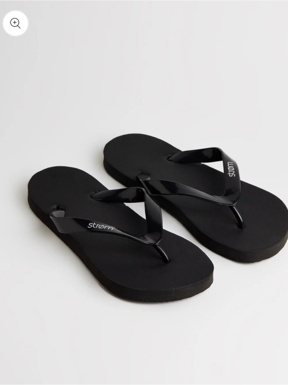 Strøm - Black Women's Spa Flip Flop Sandals, size 9